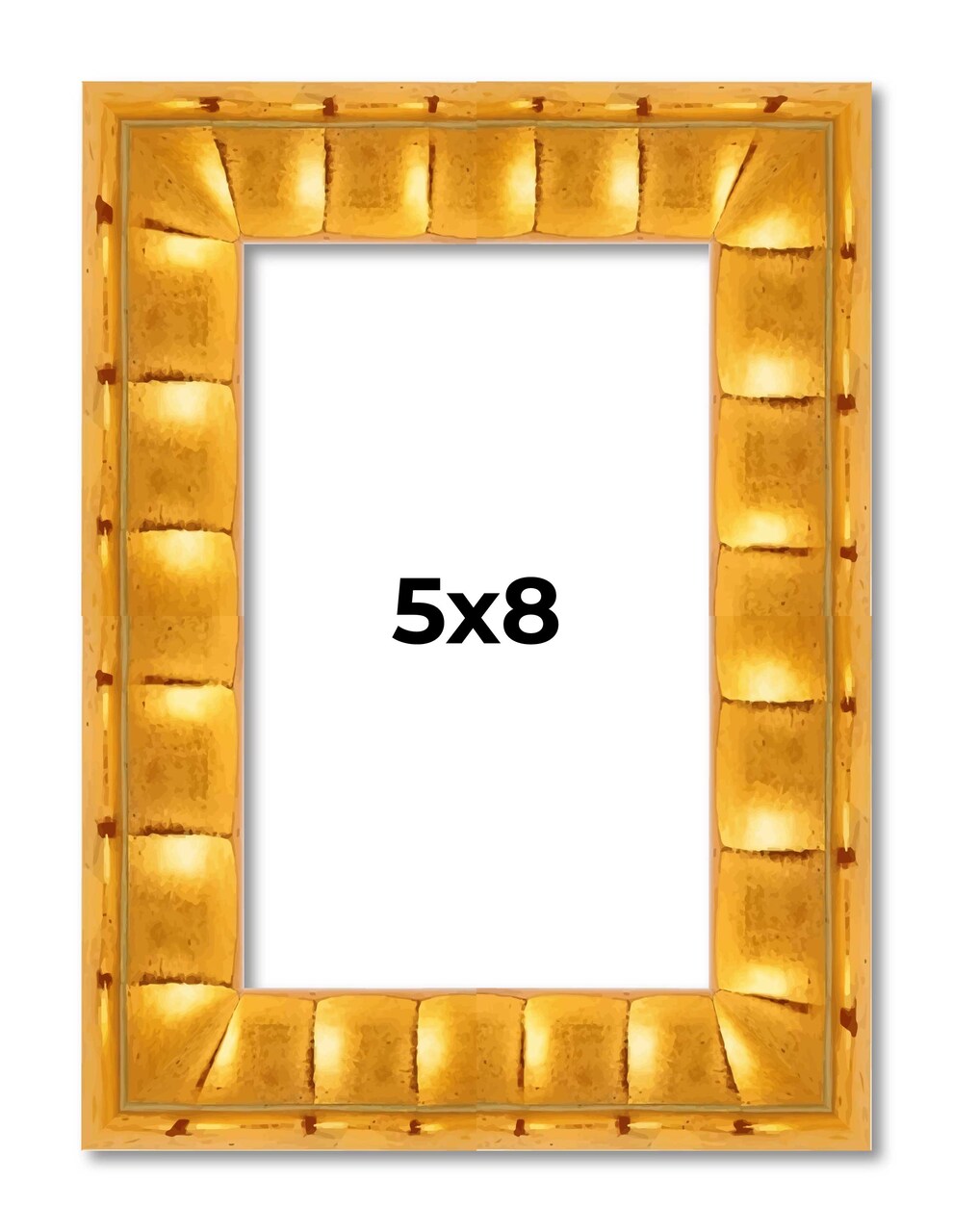 5x8 Bamboo Picture Frame with UV-Resistant Acrylic & Acid Free Backing, Available in 4 Finishes - Brown, Black, Gold, and Natural